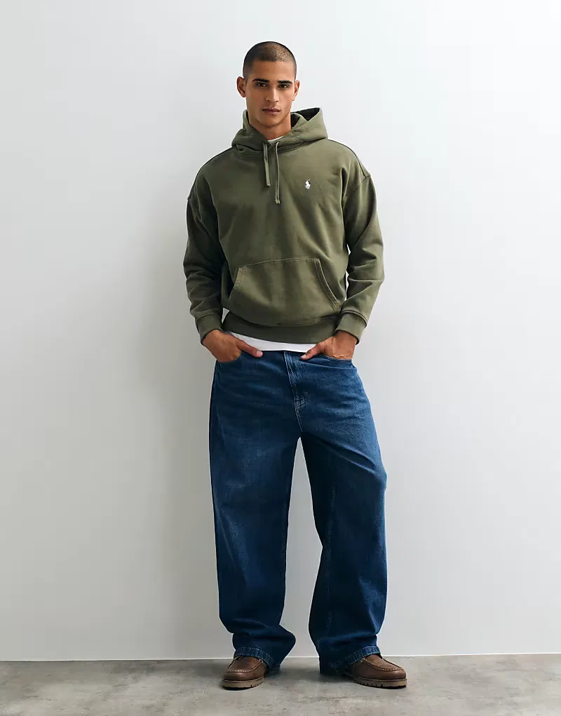Толстовка Polo Ralph Lauren с логотипом на спине, хаки — фото 2