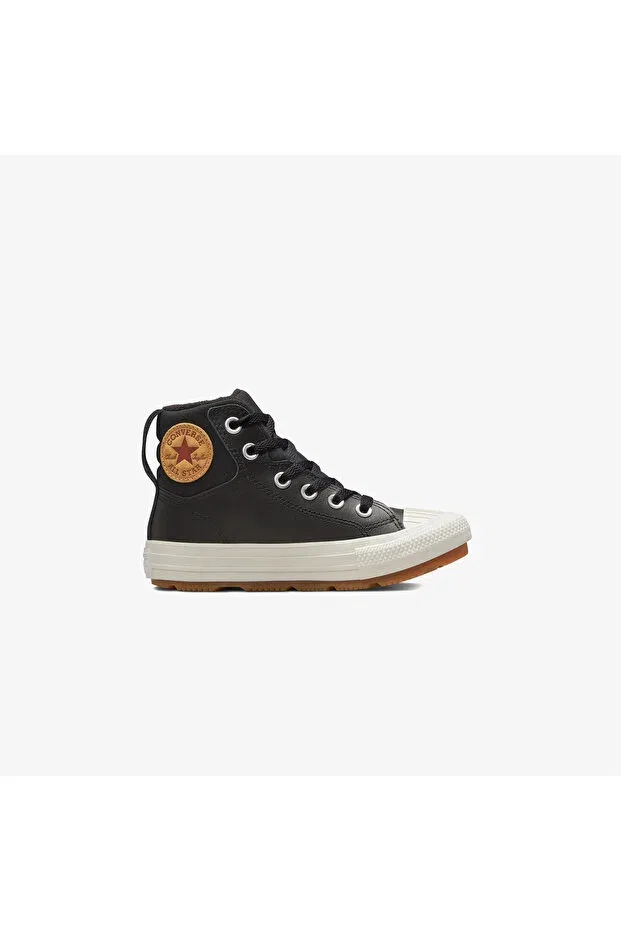 Детские ботинки для девочек кожаные с шнуровкой Chuck Taylor All Star Berkshire Converse, Черный