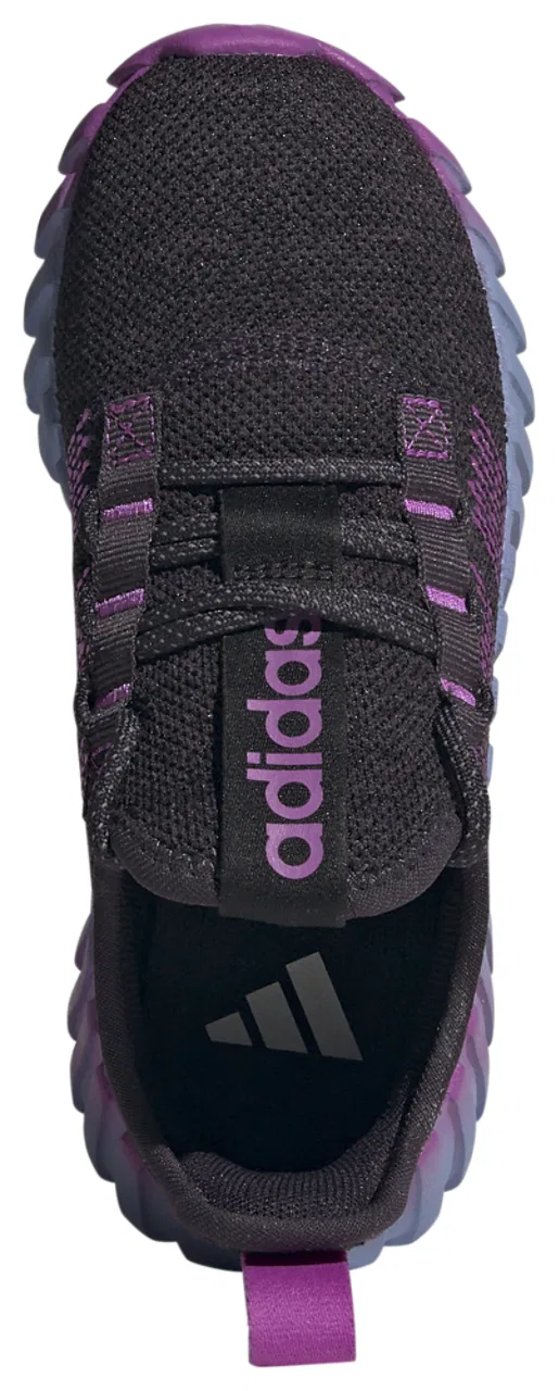 Детские кроссовки для девочек с текстильным верхом Kaptir Flow Adidas, Blue Spark/Aurora Black/Purple Burst — фото 4