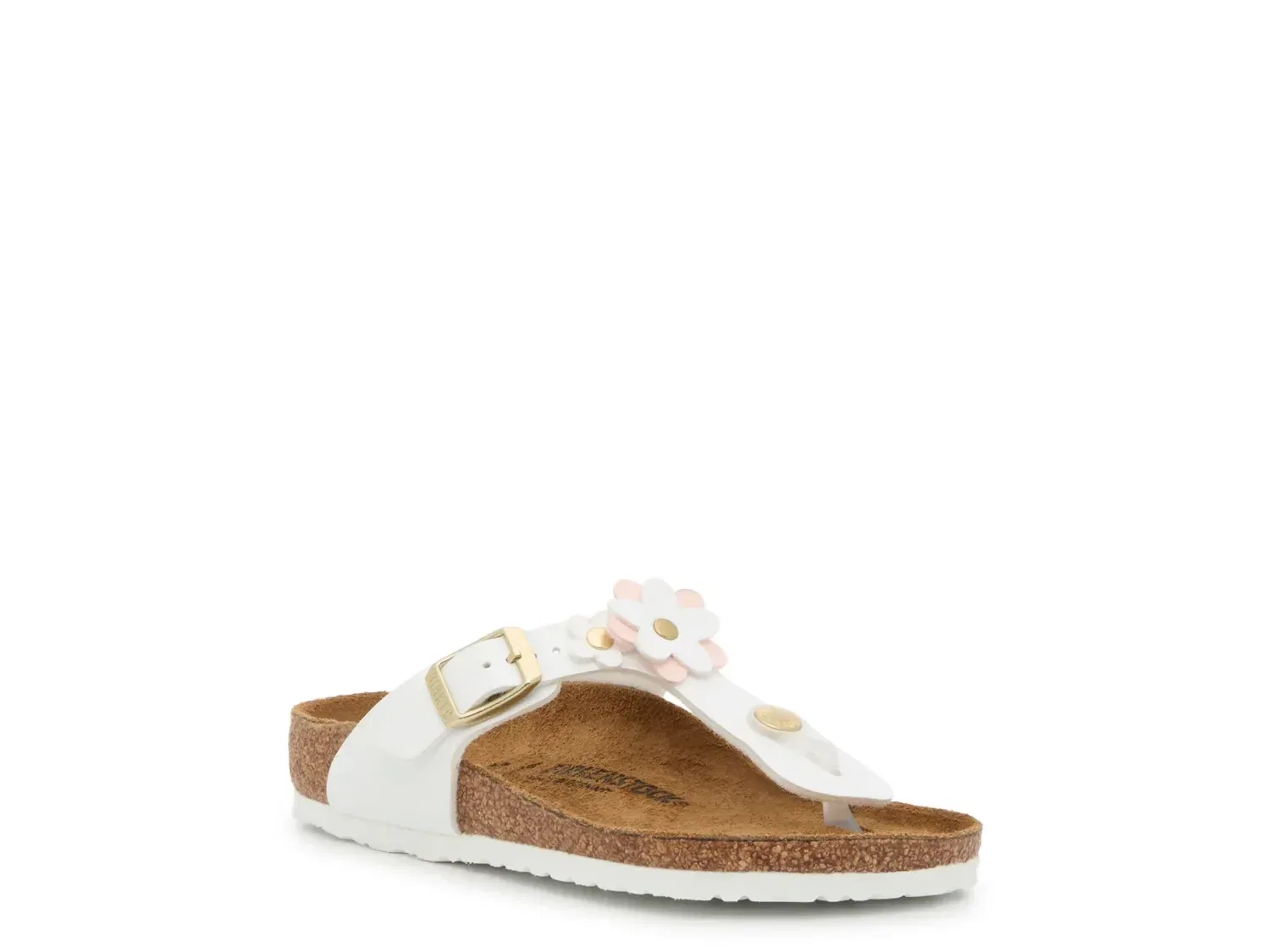 Сандалии Gizeh Flower, Birkenstock, бело-розовые
