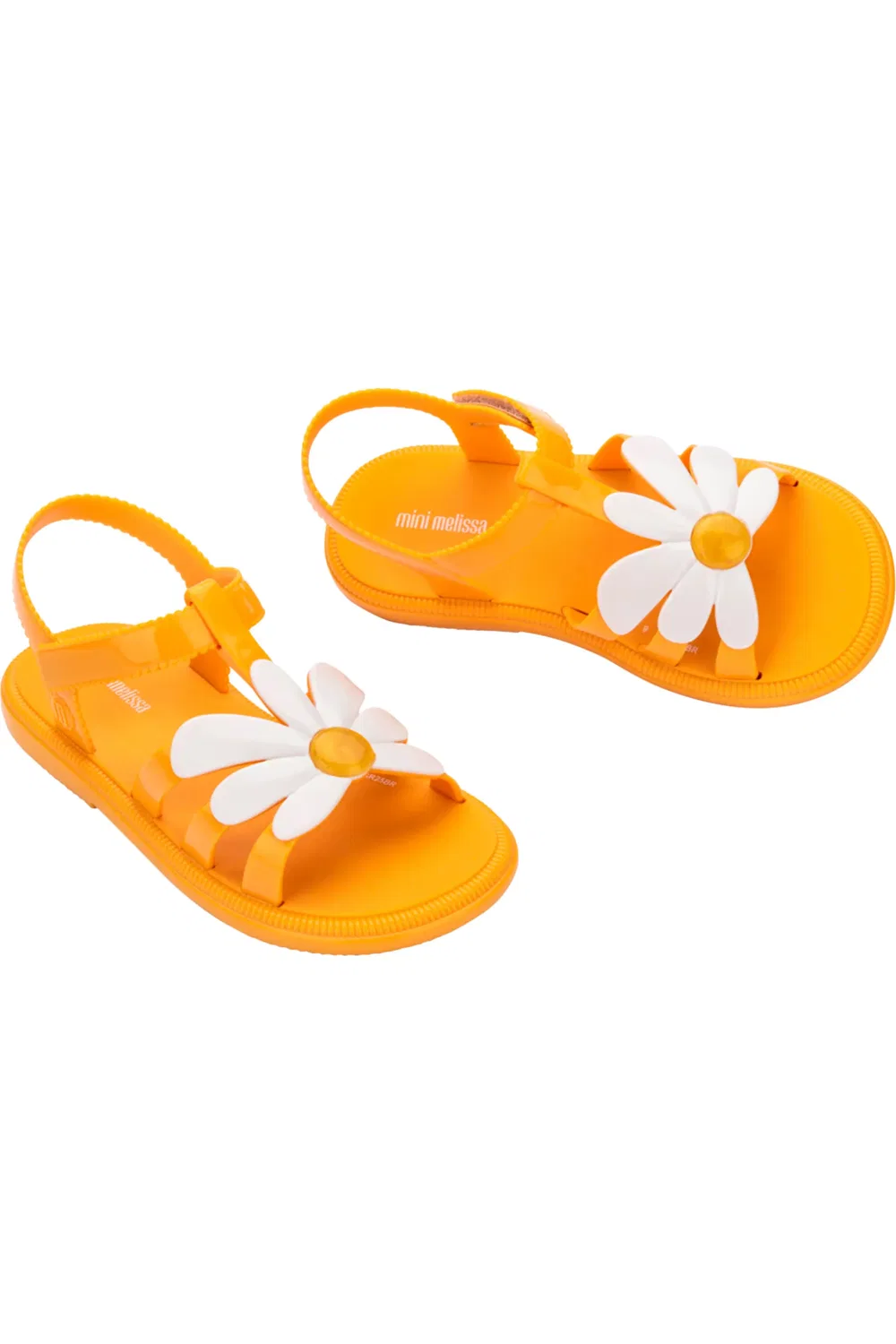 Сандалии детские с цветочным декором Mini Bloomy Mini Melissa, Orange — фото 4