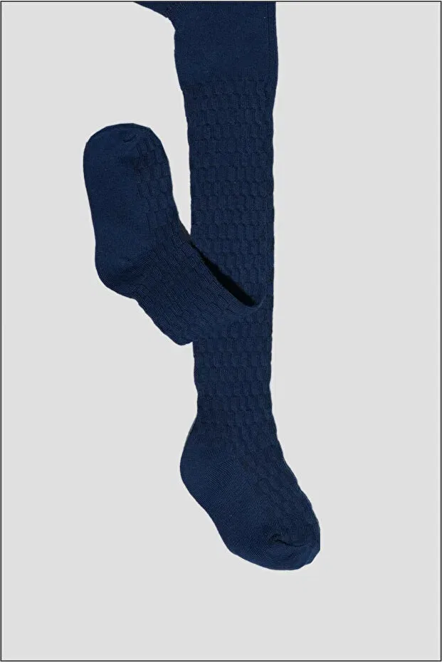 Детские колготки для девочек хлопковые набор 3 шт Defne Baby, Navy Blue — фото 3