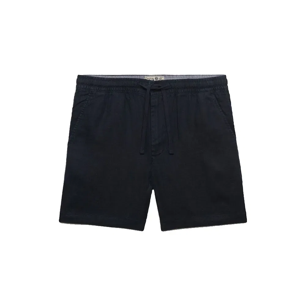 Мужские шорты из льна Merchant Superdry, Black — фото 3