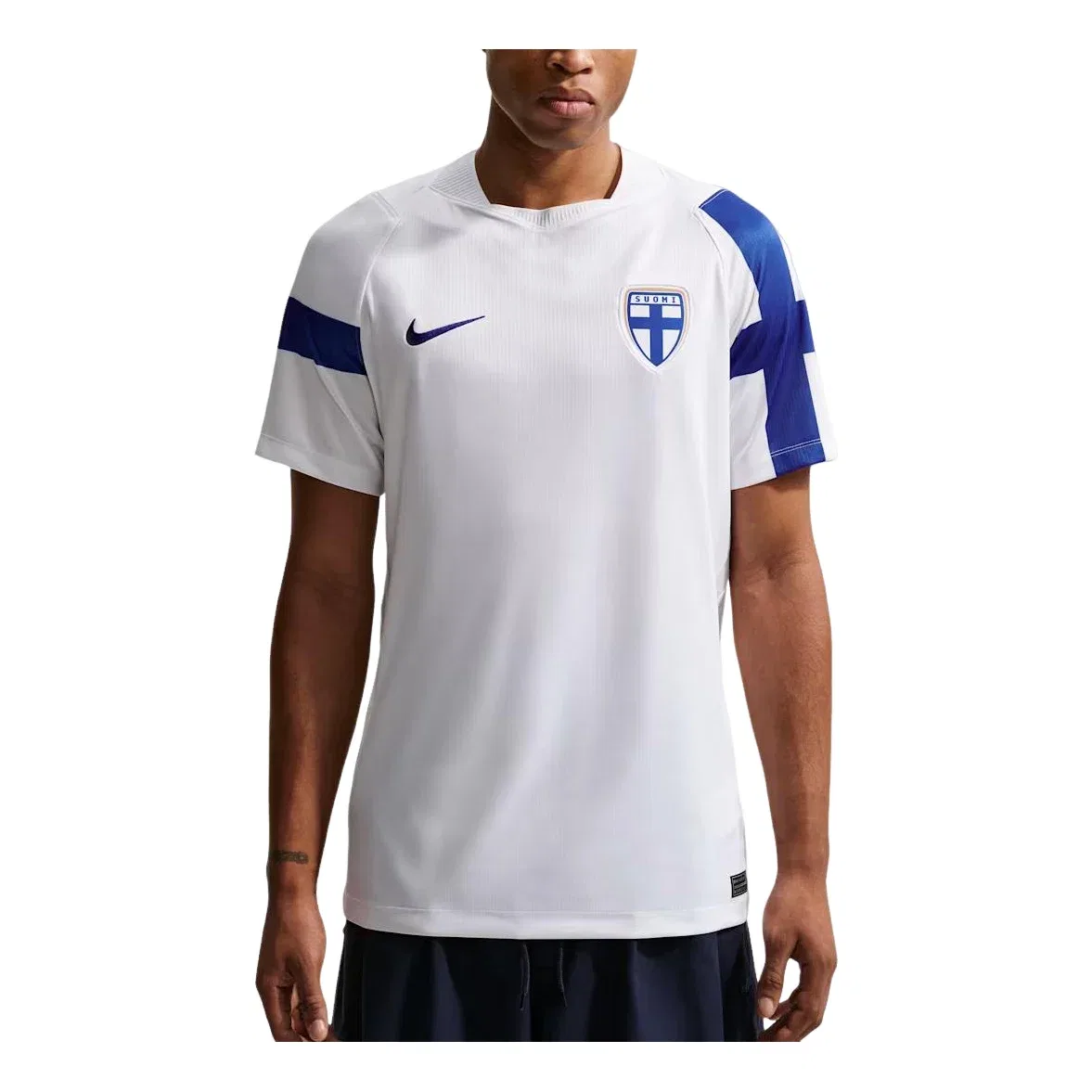 Мужская футболка с коротким рукавом Nike Finland 2026 Stadium Home Dri-FIT Soccer Replica Jersey, белый