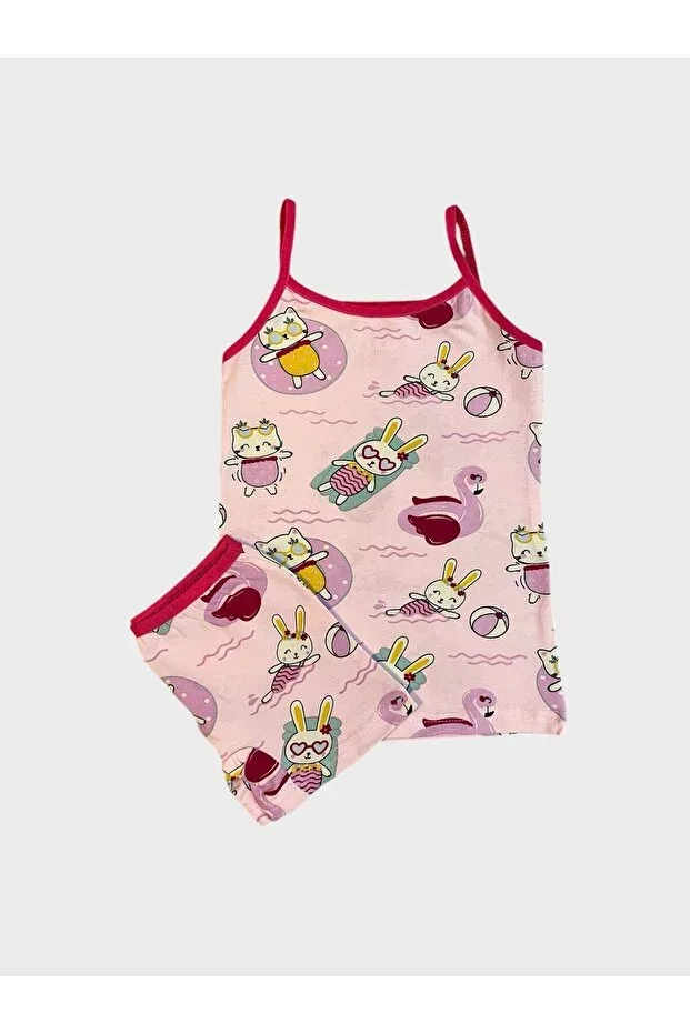 Детский комплект для девочек с принтом Boxer Set Elmas Kids, Lilac — фото 3