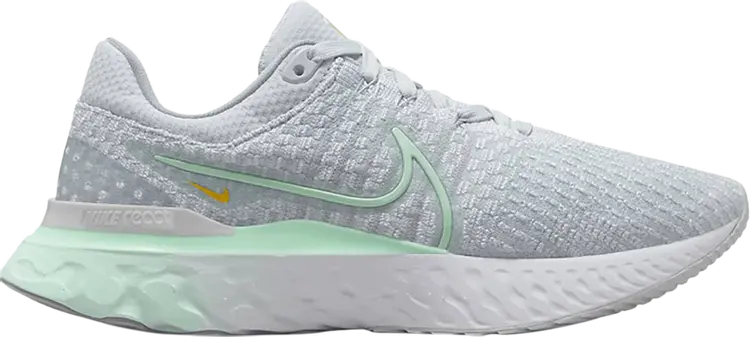 

Кроссовки Nike Wmns React Infinity Run Flyknit 3 'Pure Platinum Mint Foam', серый