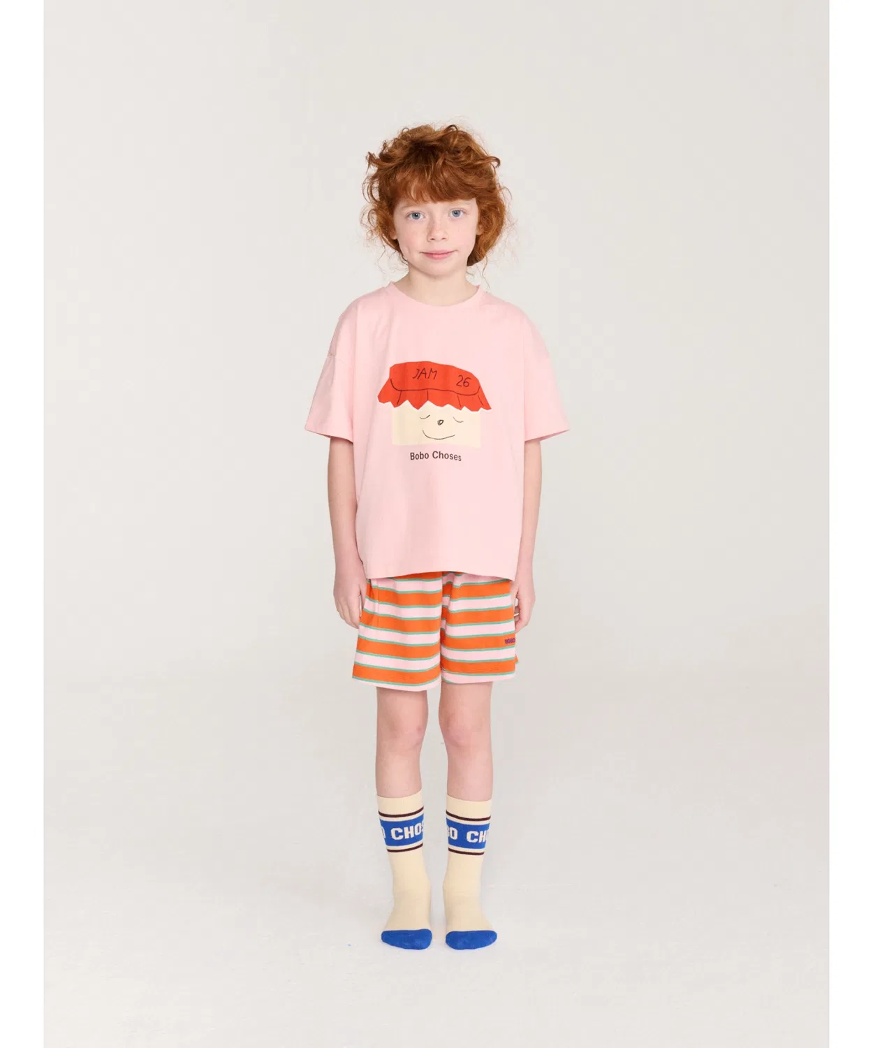 Детский комплект пижамы с принтом Jammy Smiles BOBO CHOSES, Red