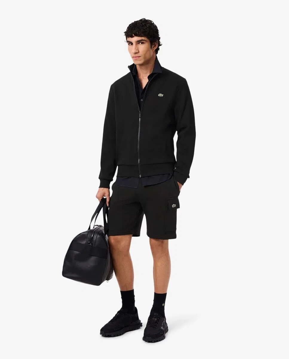 Мужские шорты карго из футера Lacoste, Negro — фото 4