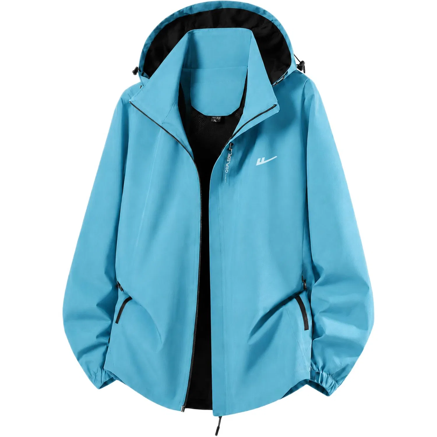 Детский ветрозащитный жакет с капюшоном, прямой крой, Light Blue, WARRIOR