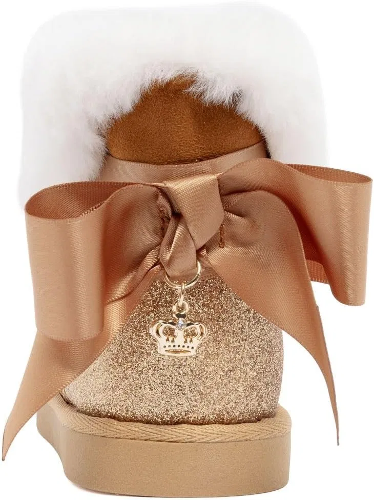 Детские зимние сапоги для девочек с меховой подкладкой Juicy Couture Girls Youth Winter Snow Boots, Cognac — фото 4