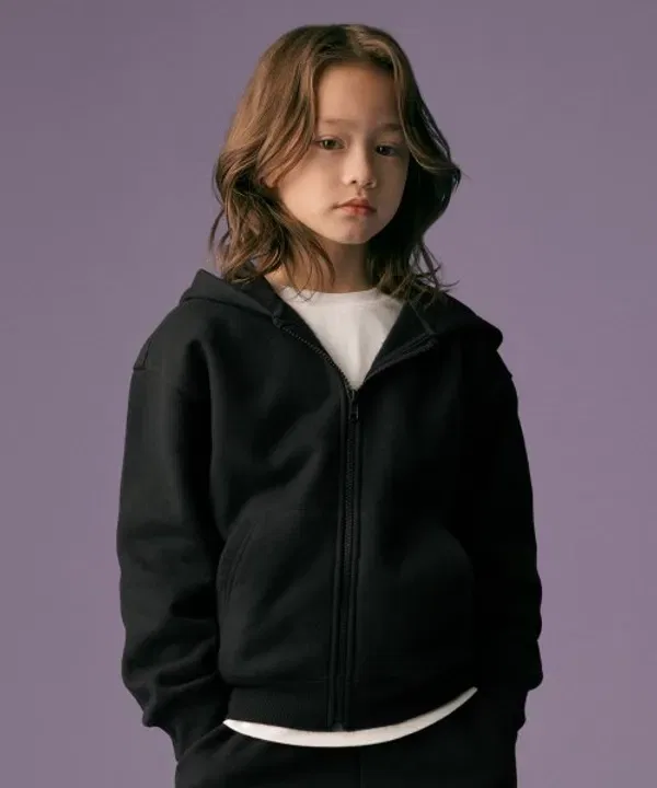 Худи оверсайз на молнии, Musinsa Standard Kids, черный