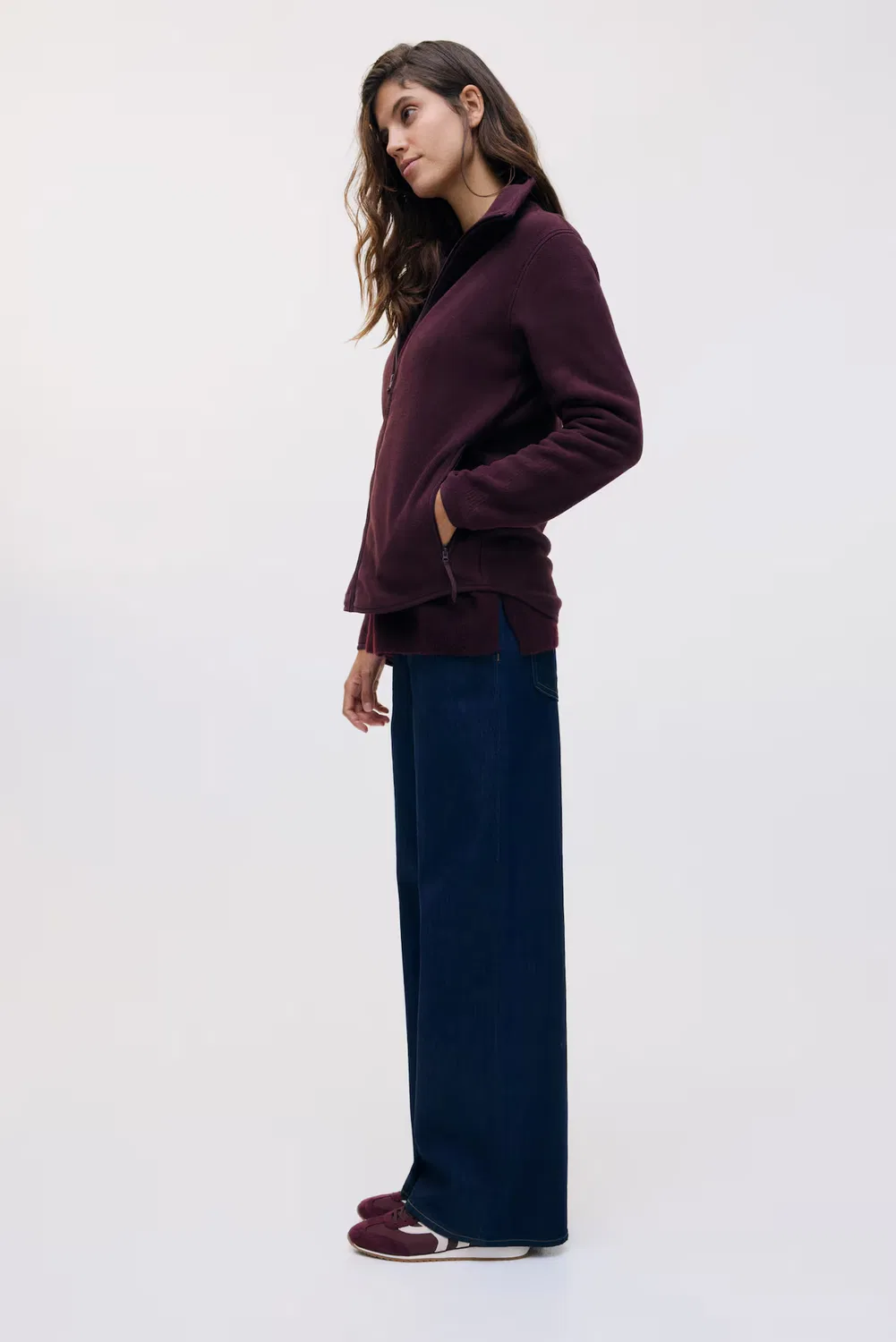Флисовая куртка для ношения ребенка «Мама до и после» H&M, Weinrot — фото 4