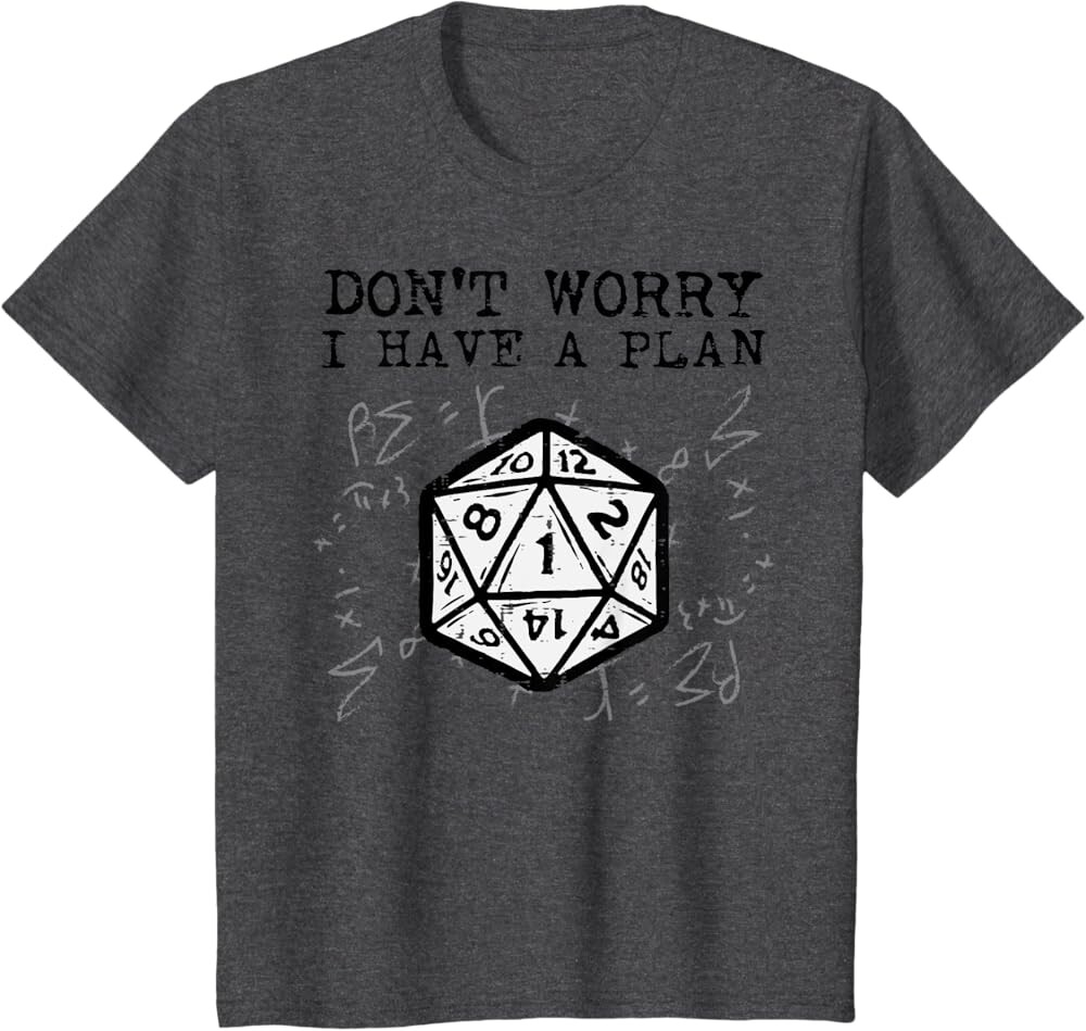 

Детская футболка RPG Gamer Dont Worry I Have Plan, темно-серый