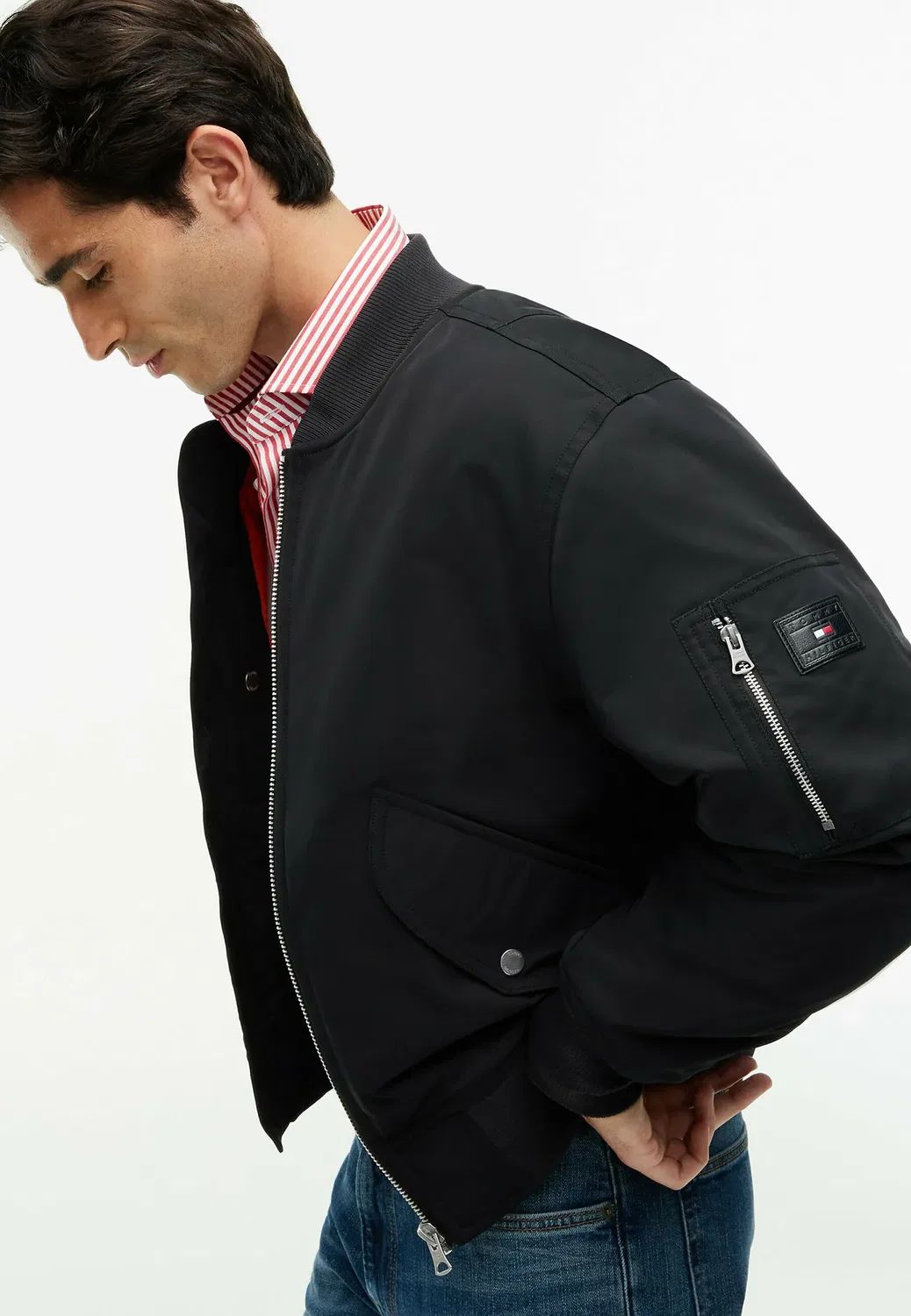 Стеганая куртка-бомбер - куртка-бомбер Tommy Hilfiger, Black — фото 4
