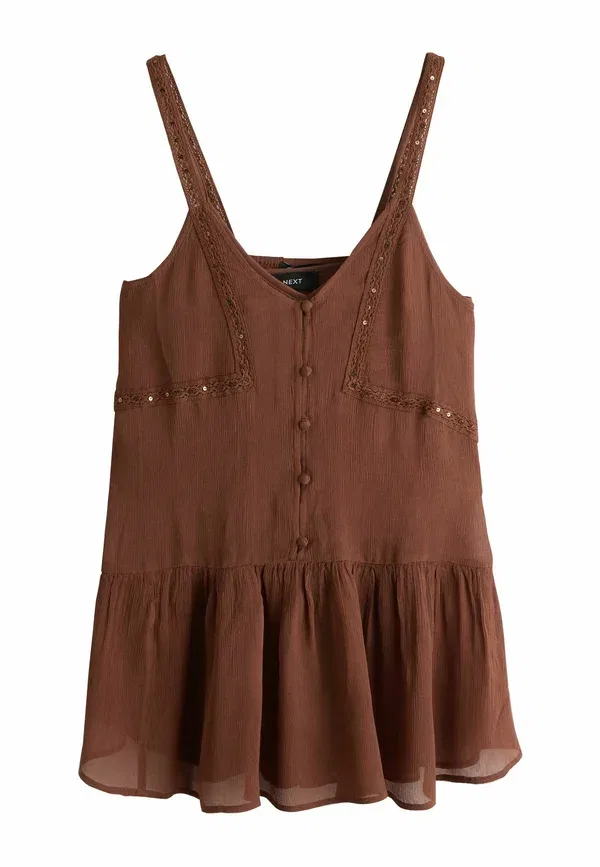Блуза кружевная Blouse Next rust brown, коричневый