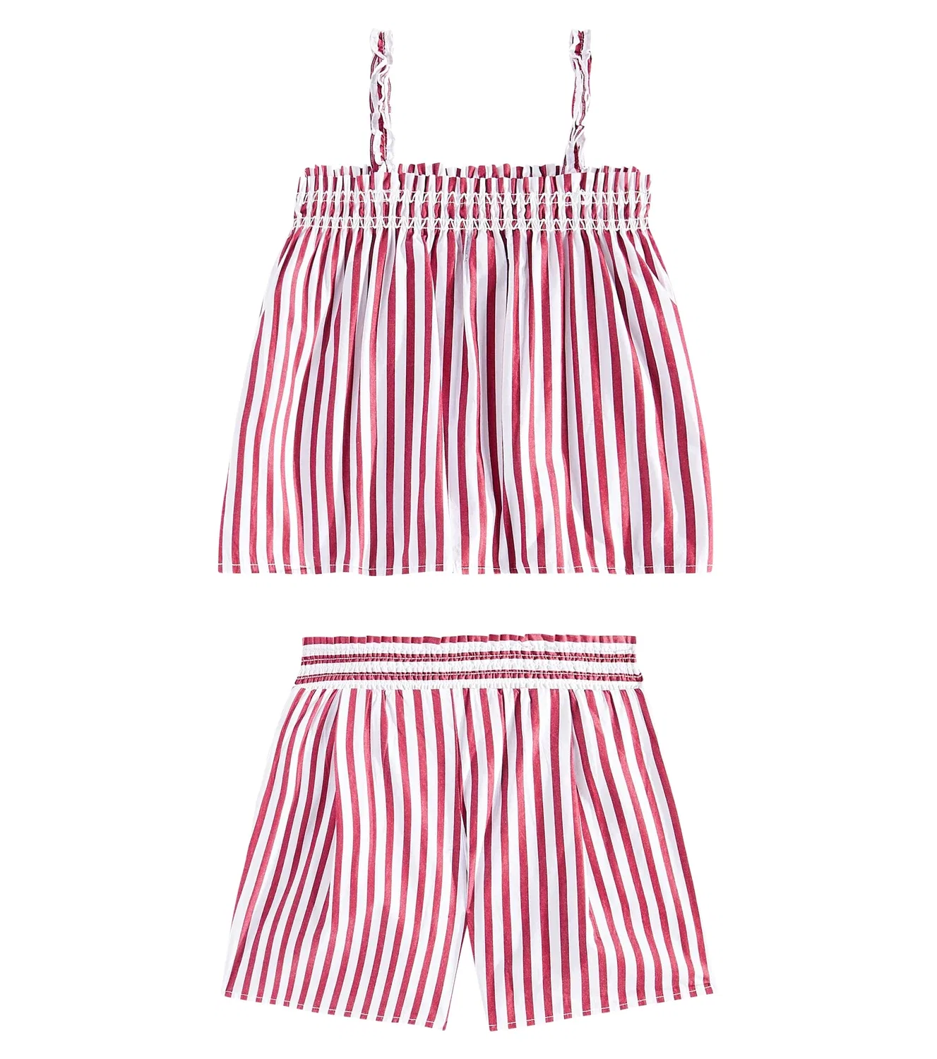 Комплект из топа и шорт хлопковый Polo Ralph Lauren Kids, белый — фото 4