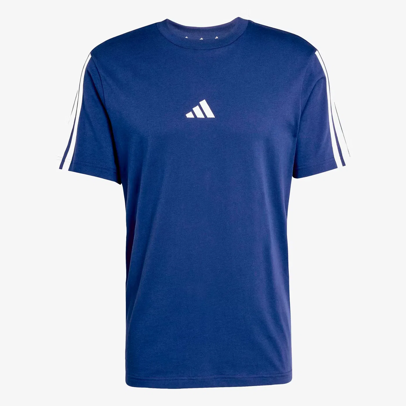Футболка с принтом полос Adidas, темно-синий