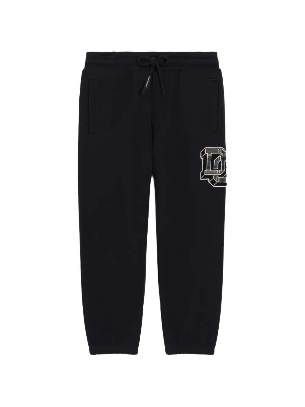 Флисовые брюки с нашивкой Dolce & Gabbana Kids, синий