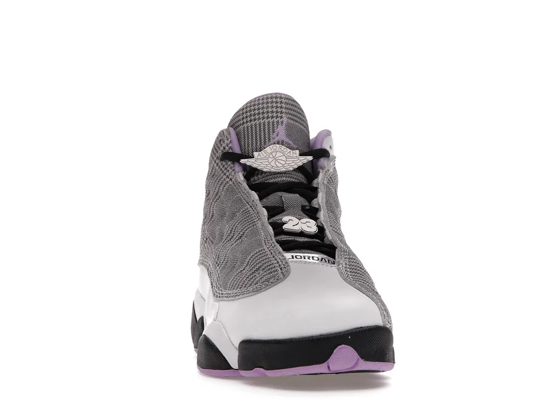 Детские кроссовки Lifestyle с принтом Houndstooth Jordan 13 Retro Jordan, Black/Lilac-White — фото 2