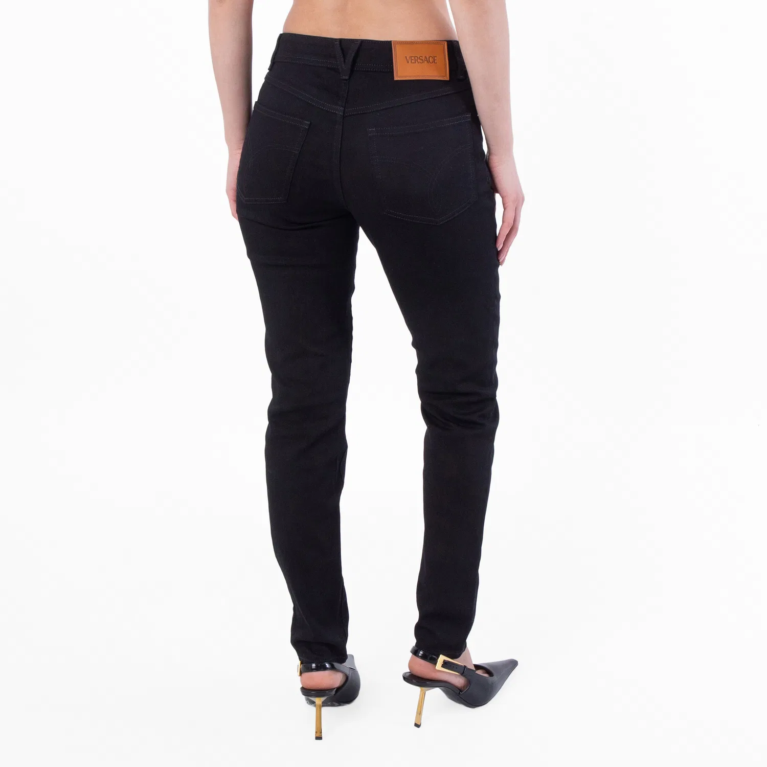 Джинсы скинни Versace Medusa '95 Skinny Jeans, Black — фото 4