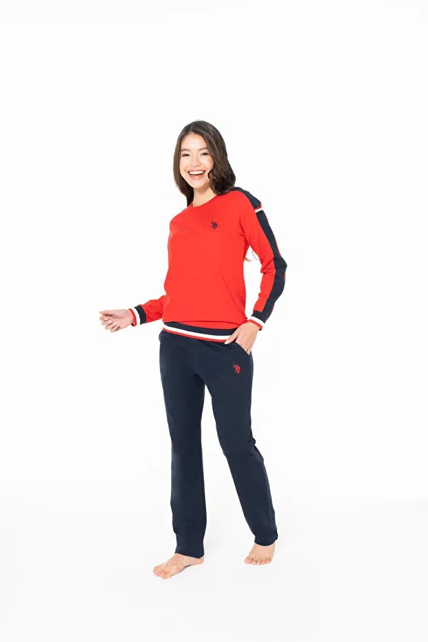 Женский пижамный комплект с длинным рукавом U.S. Polo Assn., Red