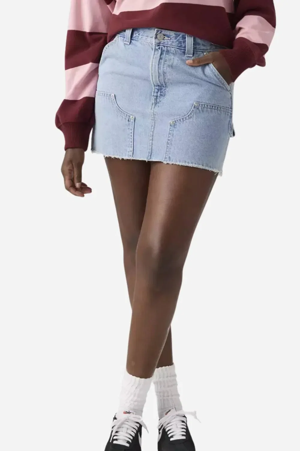 Женская джинсовая мини-юбка на пуговицах Icon Mini Skirt Levi's, синий — фото 3