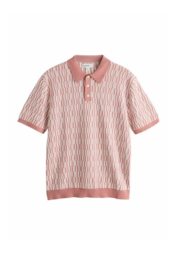 Футболка поло хлопок Next Pink White, белый/розовый