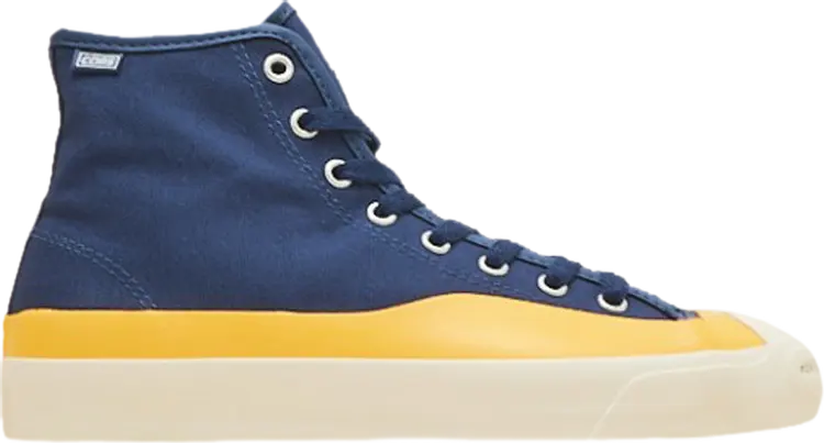 

Кроссовки Converse Pop Trading Company x Jack Purcell Pro High Navy Yellow, синий