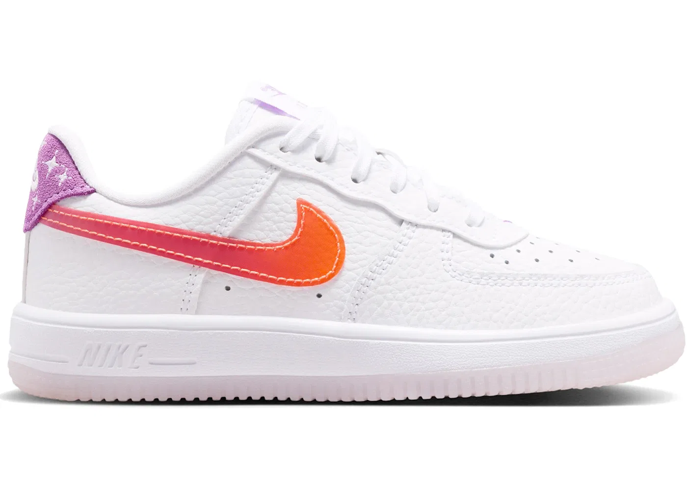 Детские кроссовки Lifestyle Nike Force 1 Low, White/Turf Orange/Bright Violet