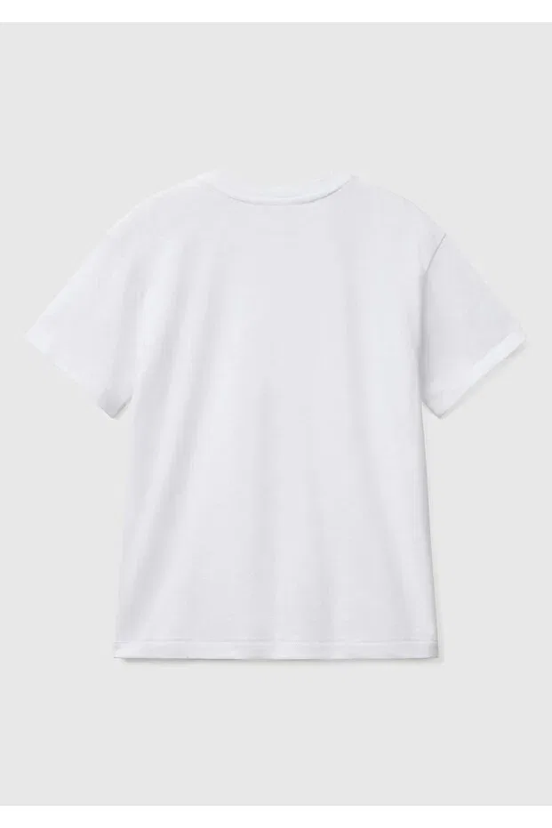 Детская футболка для мальчиков с коротким рукавом United Colors Of Benetton, White — фото 2