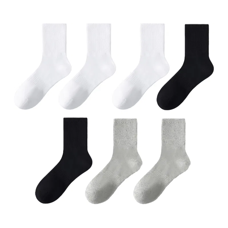 Детские носки хлопковые с принтом 7 пар Cotton Gene, White Black Gray
