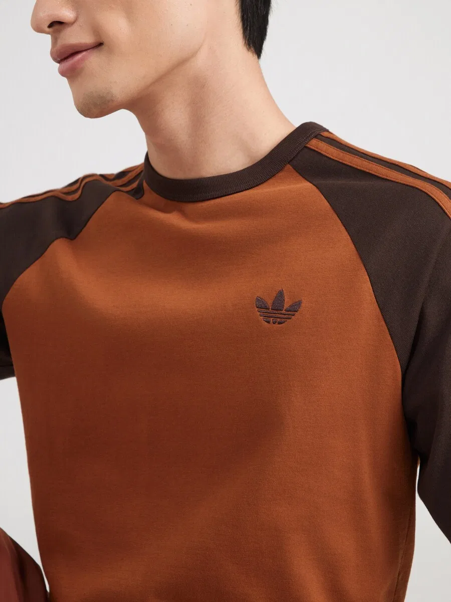Футболка ADIDAS ORIGINALS, темно-коричневая — фото 3
