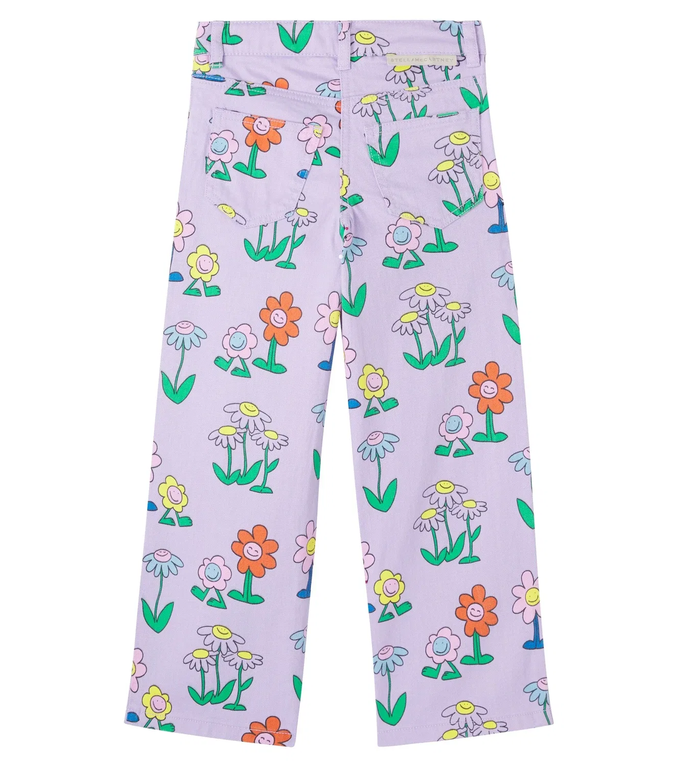 Брюки с цветочным принтом Stella Mccartney Kids, фиолетовый — фото 4