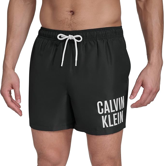 Плавательные шорты Calvin Klein Volley Quick Dry Lightweight Block Logo, черный — фото 2