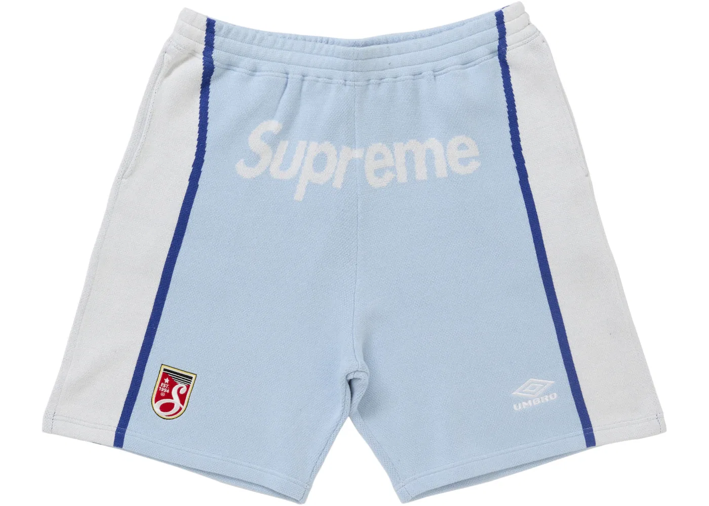 Мужские шорты из трикотажа Supreme Umbro Knit Soccer Short, Blue