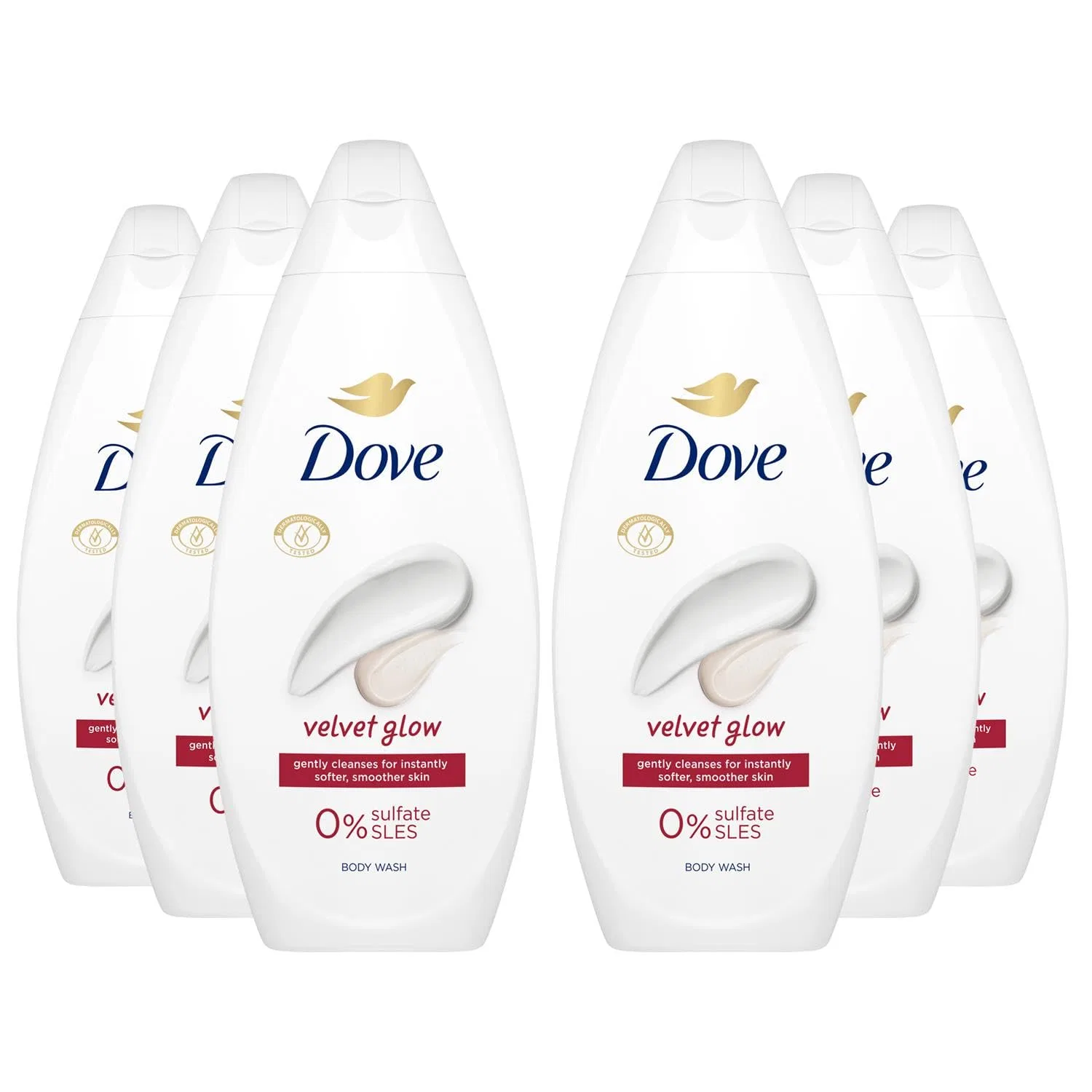 Гель для душа Dove Velvet Glow Body Wash, 6 x 225 мл