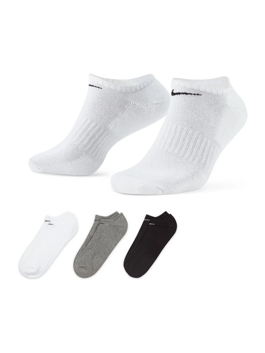 Носки повседневные Nike Everyday Cushioned, серый/черный/белый