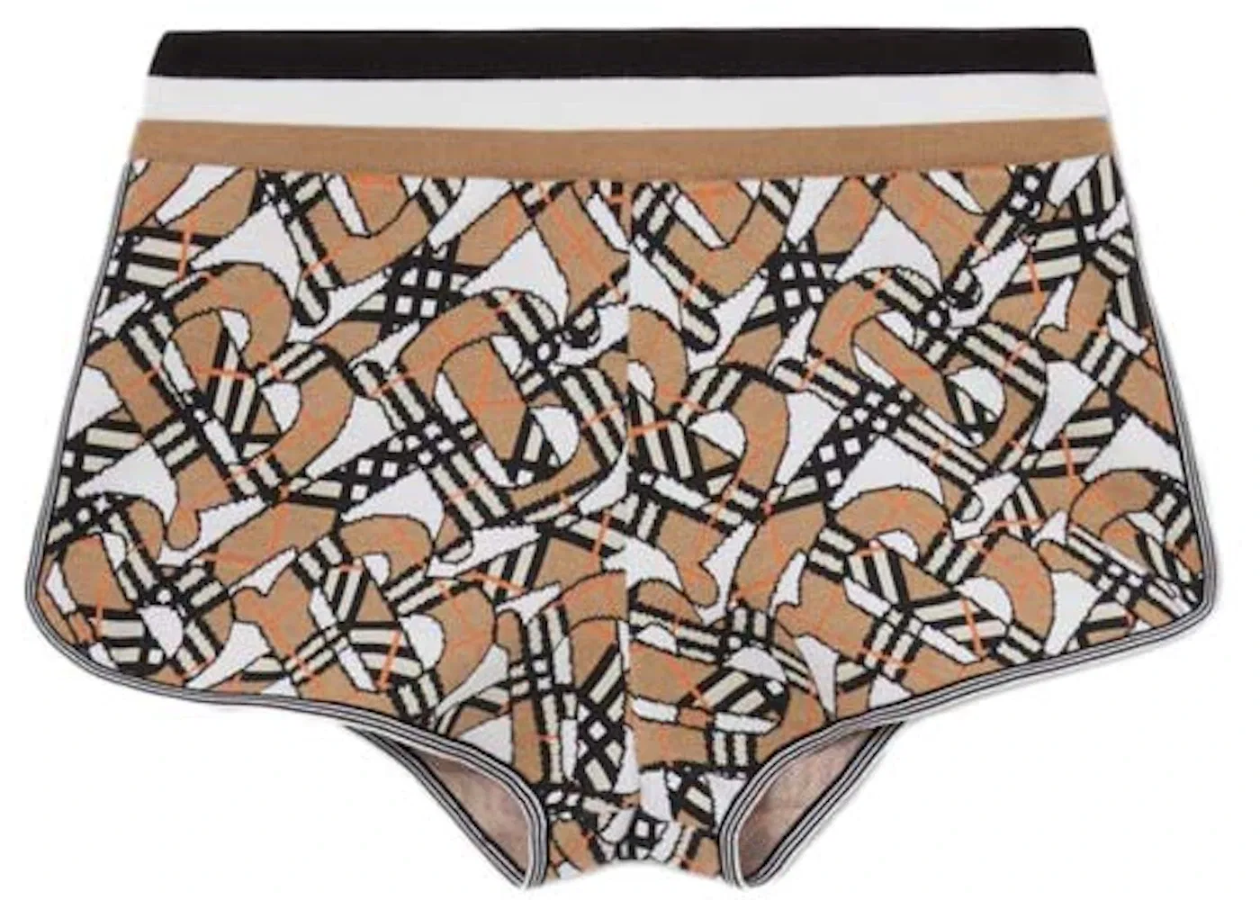 Женские шорты с монограммой Burberry, Beige/White