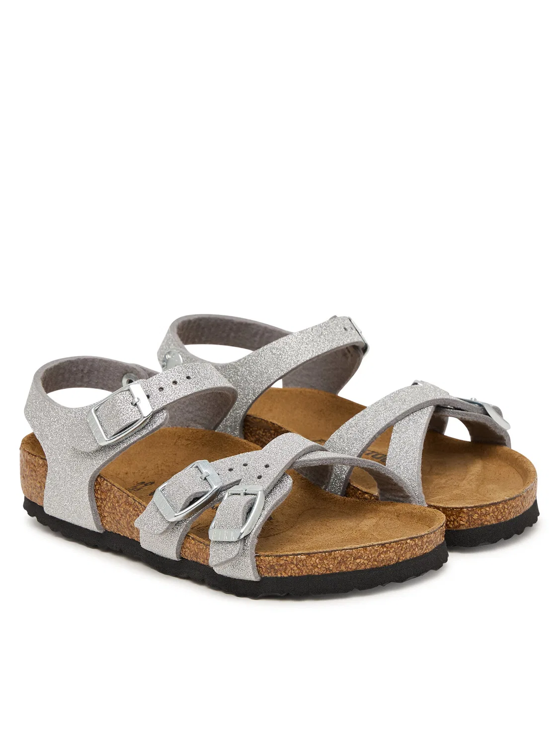 Сандалии для девочки Kumba Birkenstock, серебристый — фото 2