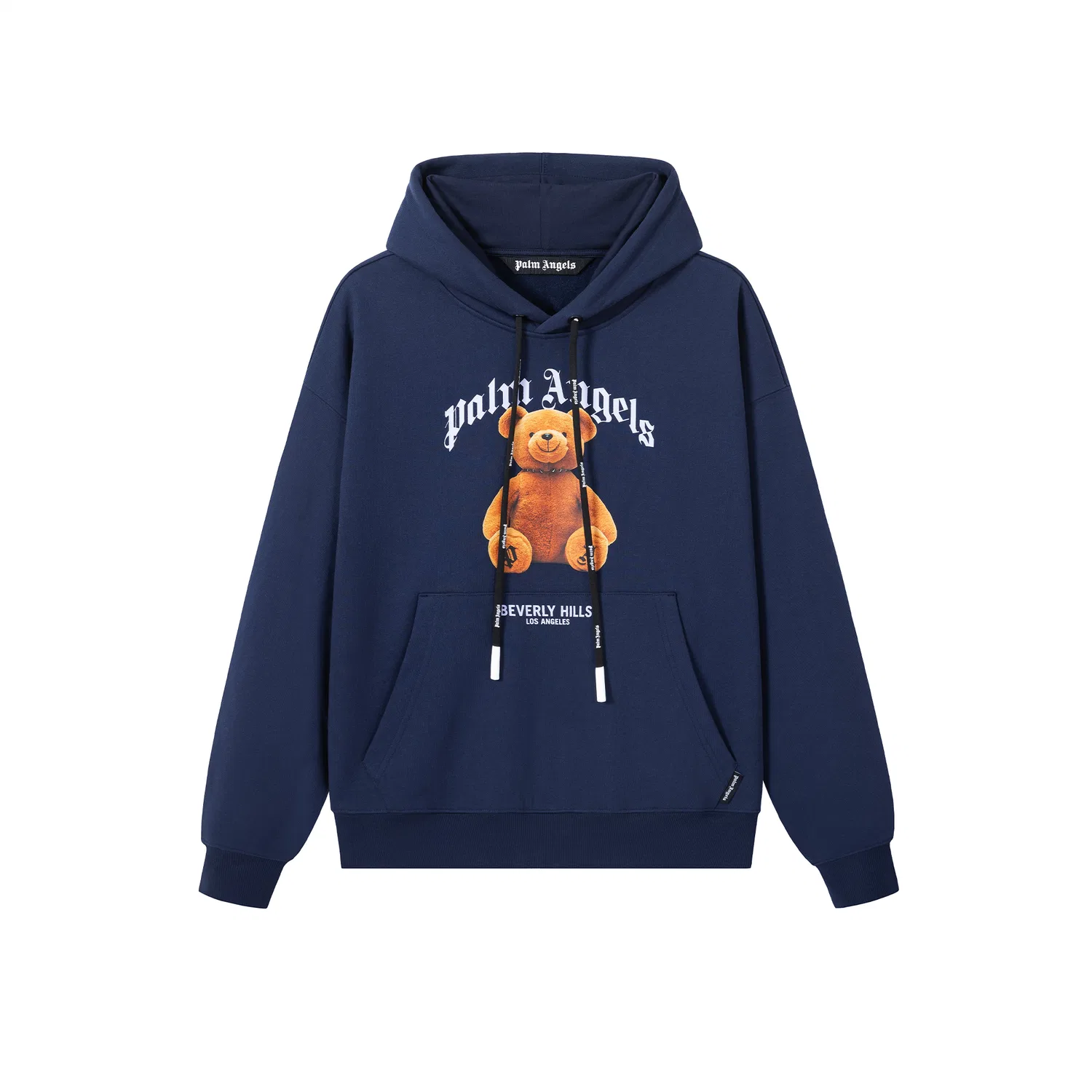 Детский худи с капюшоном, прямой крой, PALM ANGELS, Navy Blue