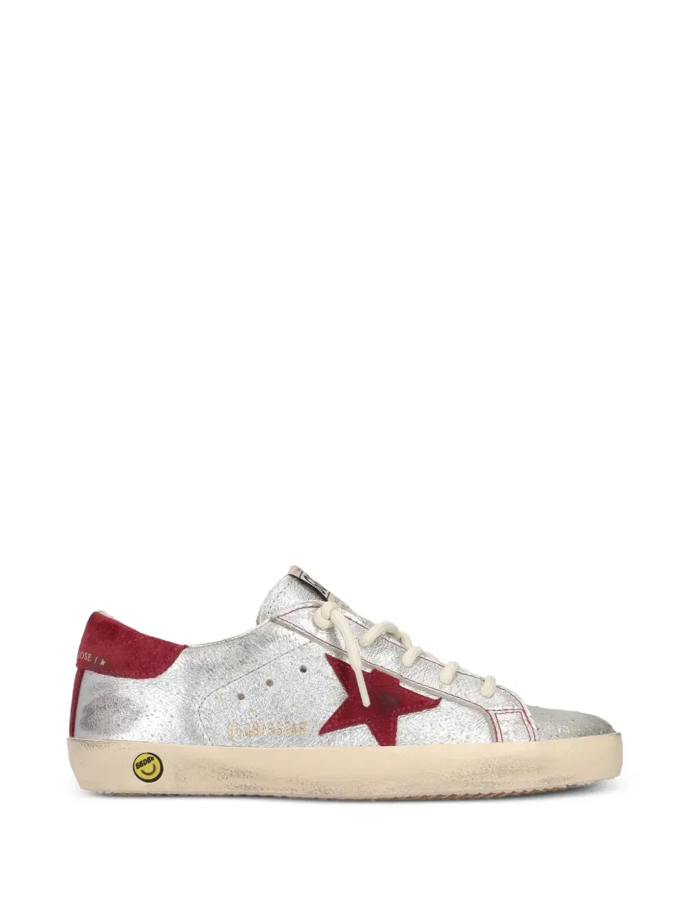 Кожаные кроссовки Super-Star Golden Goose Kids, серебряный