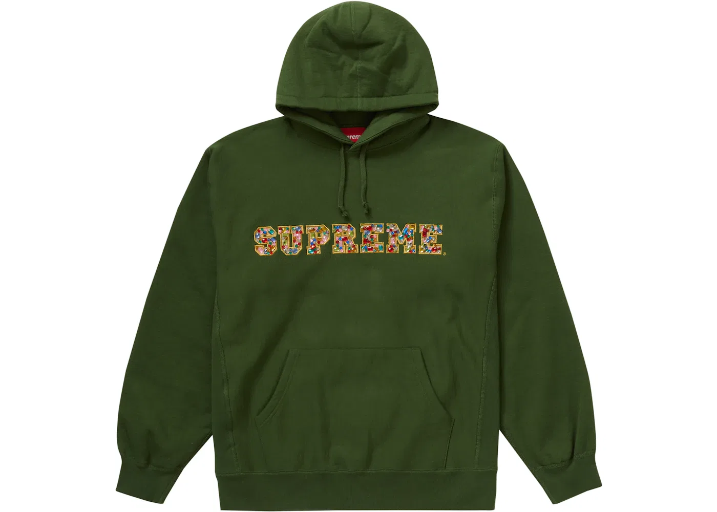 Мужской свитшот с капюшоном с принтом Supreme Hooded Sweatshirt (FW20), Green