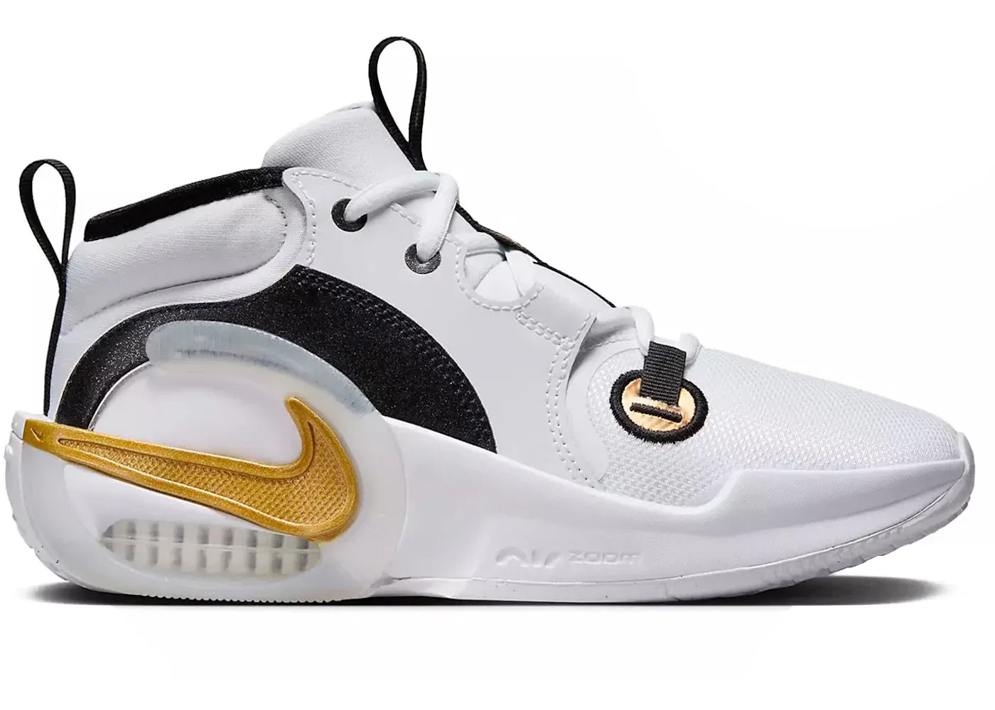 Детские кроссовки для мальчиков с сетчатым верхом Nike Air Zoom Crossover 2 Nike, White/Black/Tint/Metallic Gold