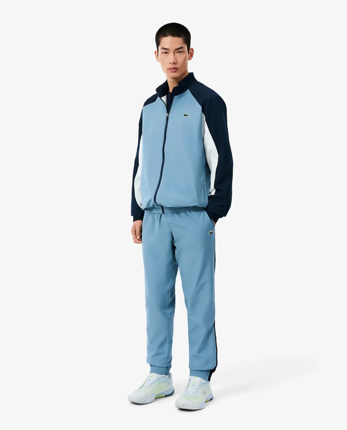 Мужской спортивный костюм с цветными блоками Lacoste, Azul / Negro