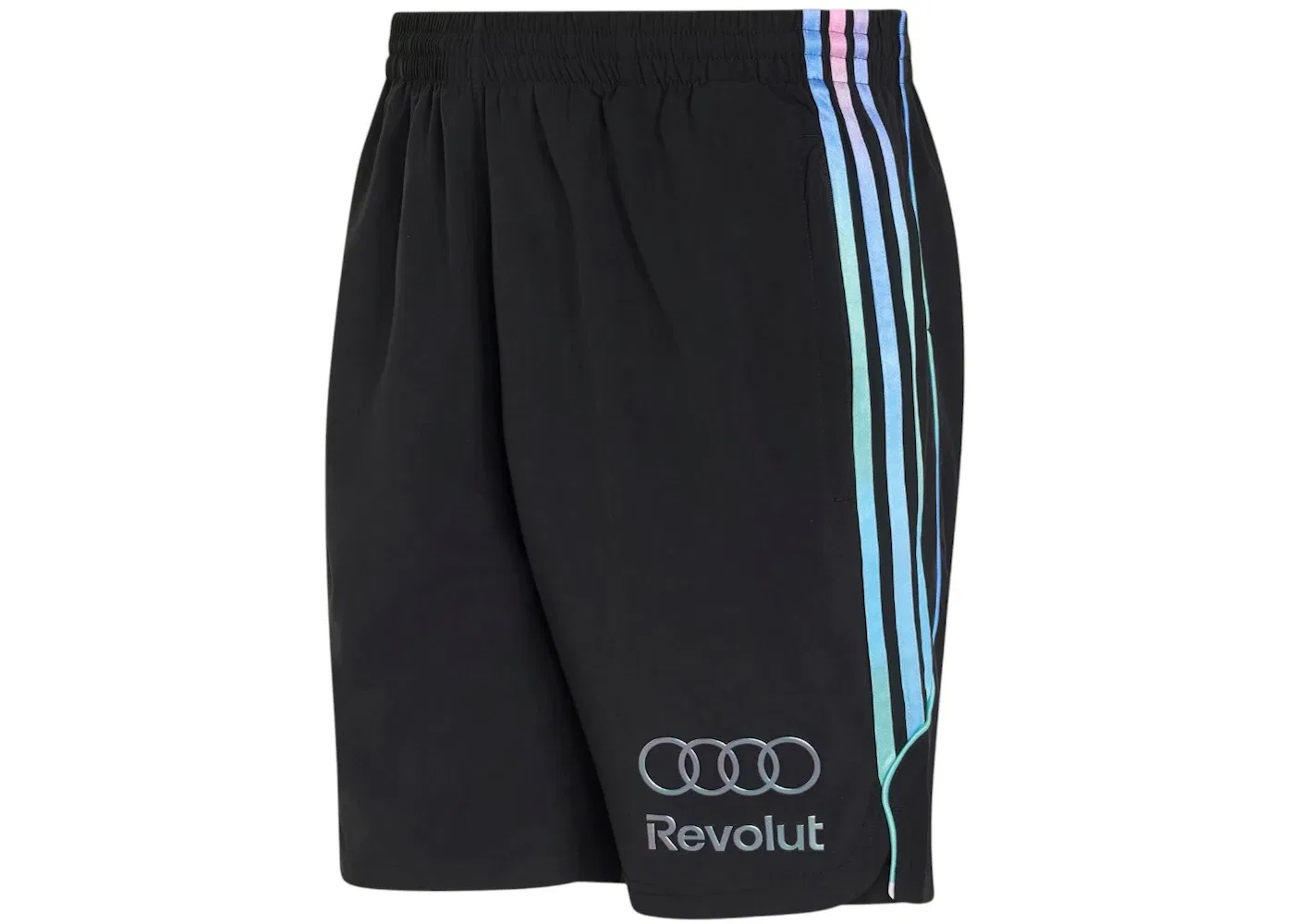 Мужские шорты с принтом Adidas x Audi Revolut F1 Team Teamgeist Shorts, Black/Multicolor