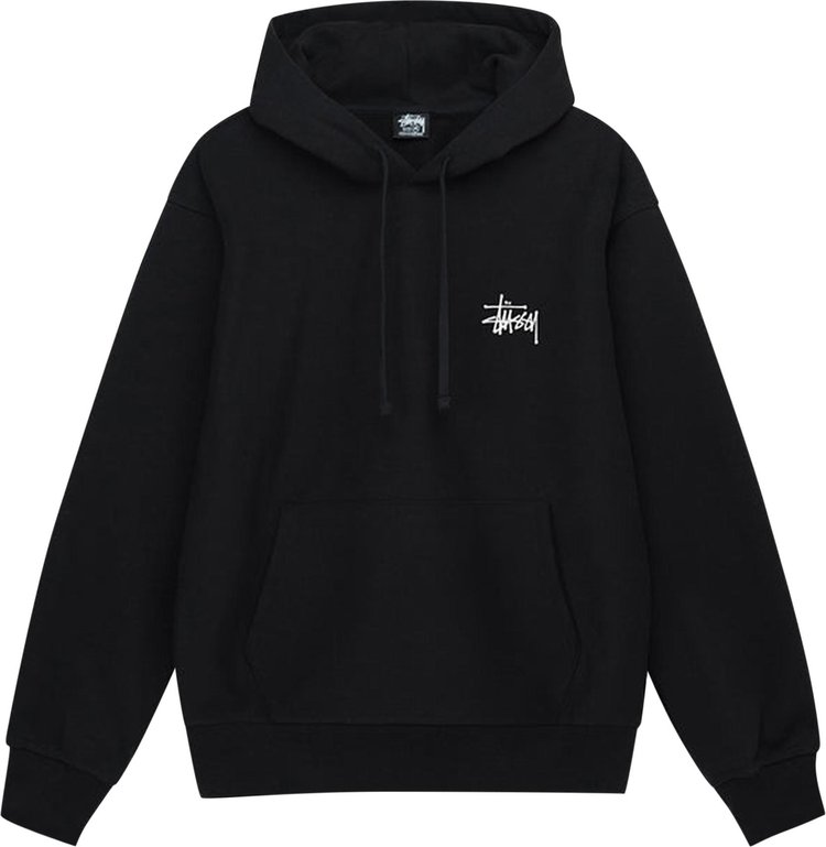 Худи Stussy Basic Hoodie 'Black', черный - фото