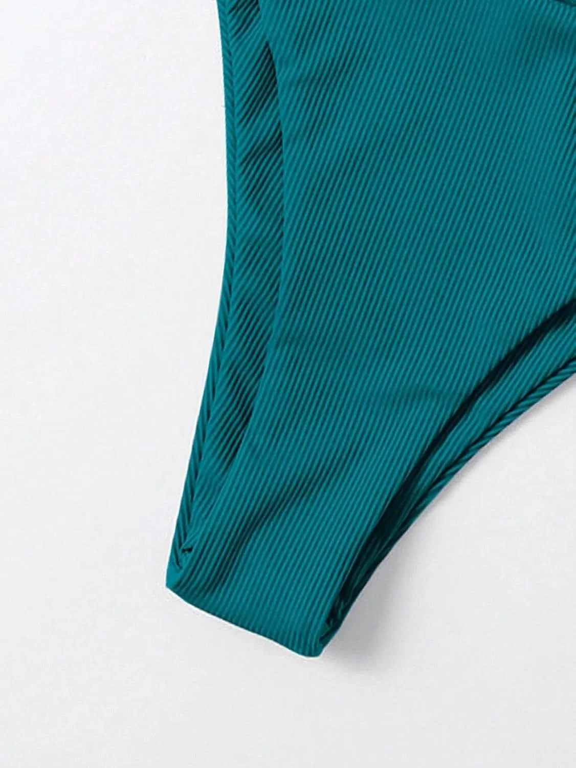 Женский бикини-комплект с высокой талией Push Up 3 Piece Bikini Set, Mint Blue — фото 2