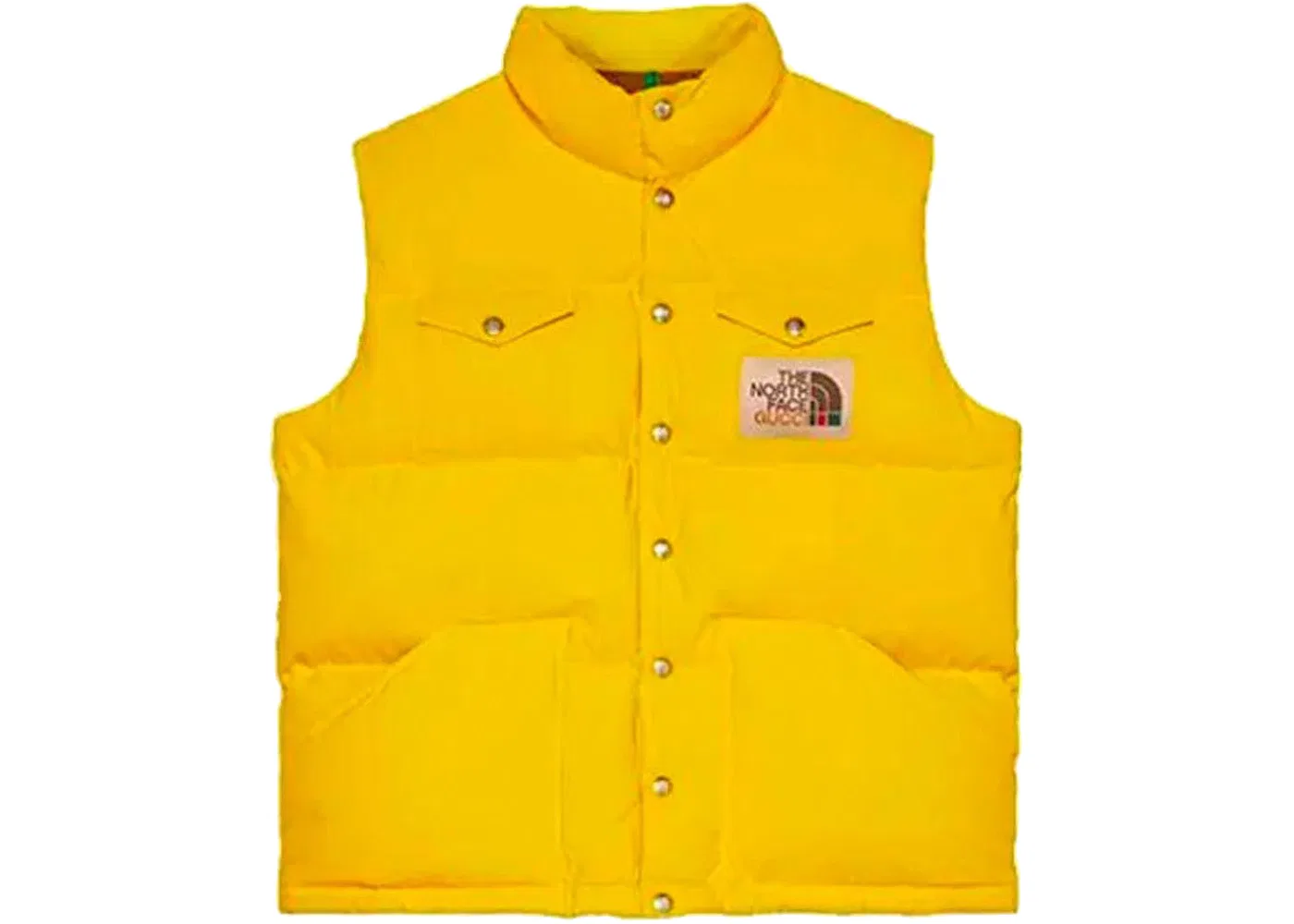 Мужской жилет с принтом The North Face Gucci, Yellow