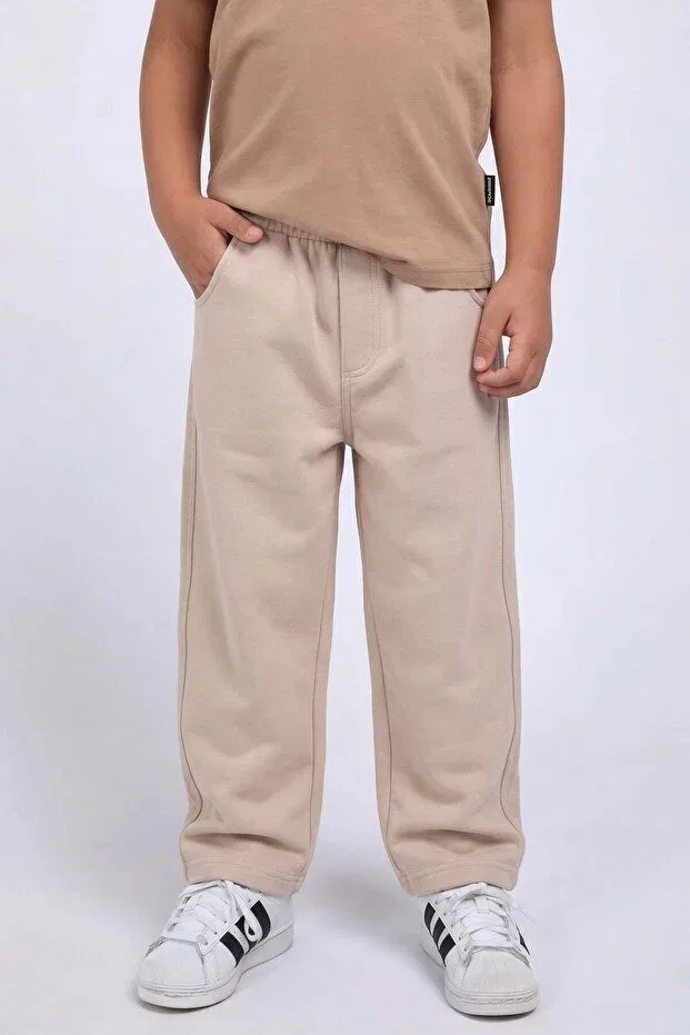 Детские брюки для девочек свободного кроя Cigit, Beige