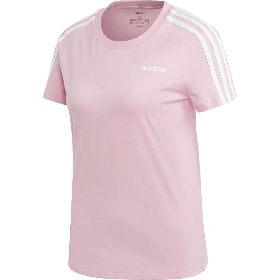 Женская футболка с длинным рукавом Essentials 3-Stripes Tee adidas, Розово-белый